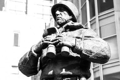 In bronze.