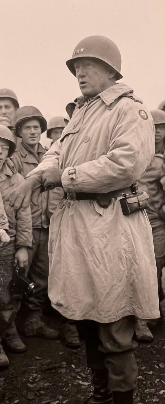 General Patton with troops.