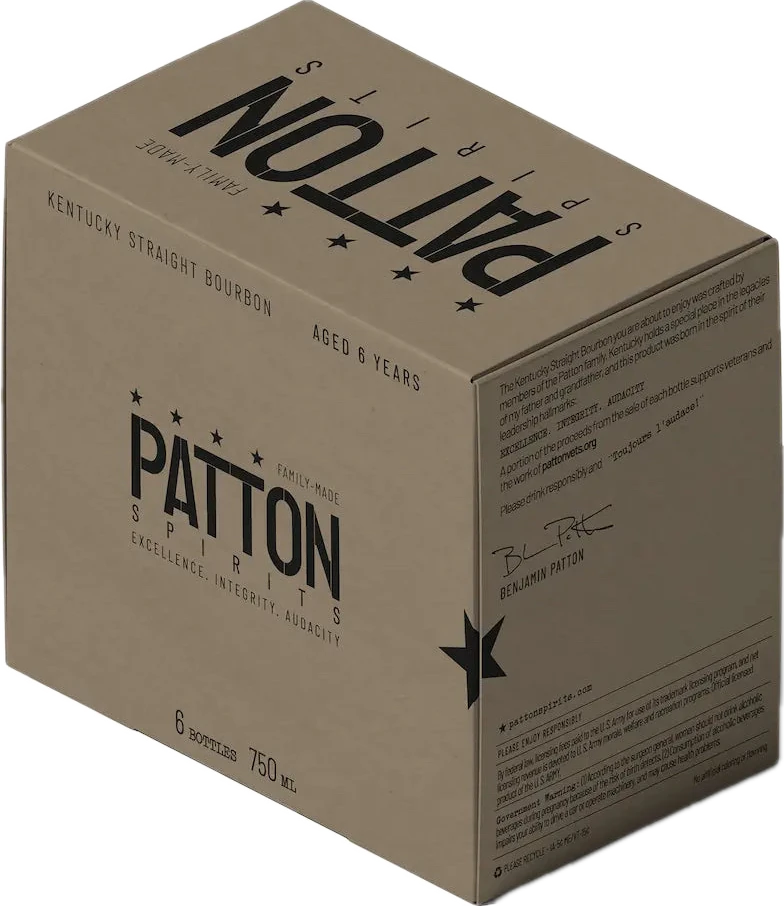 The Patton Spirits case of 6 bottles